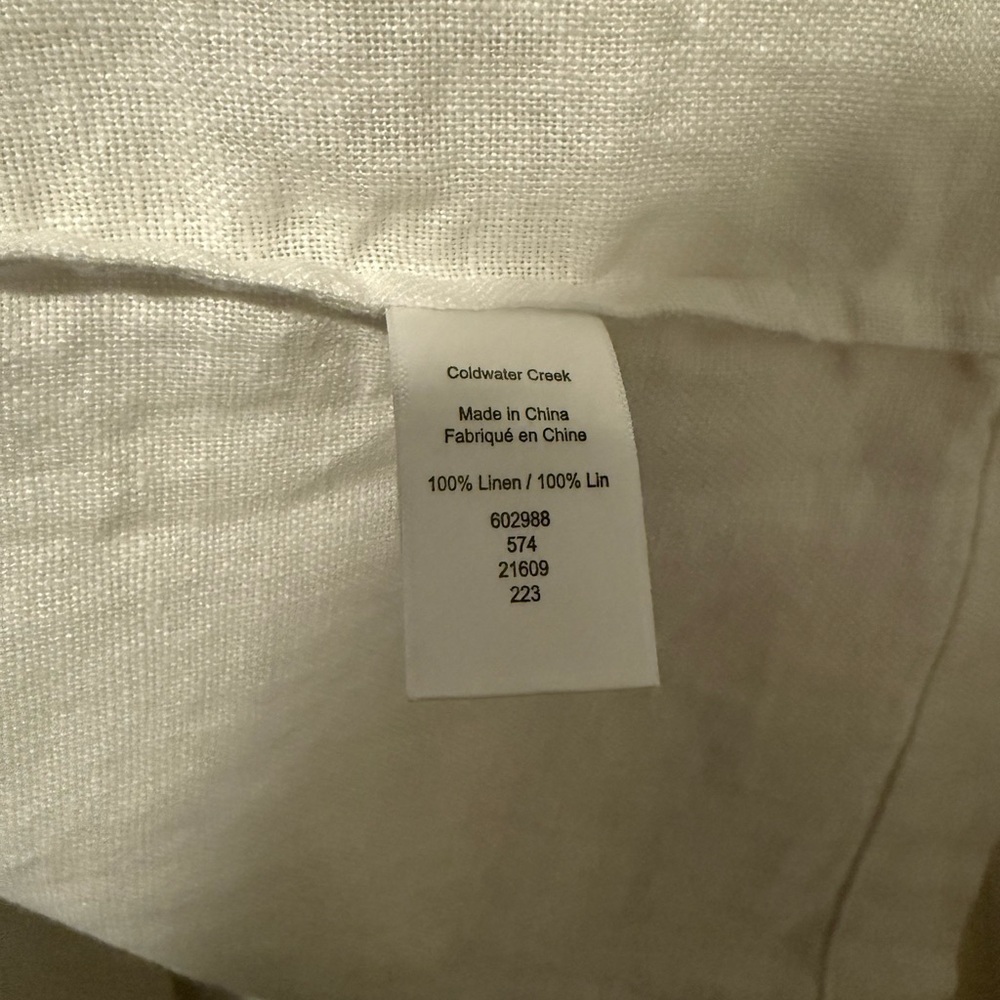$128 Coldwater Creek Women's Boyfriend 2 Button Blazer Jacket White Size XL NWOT - Picture 4 of 10